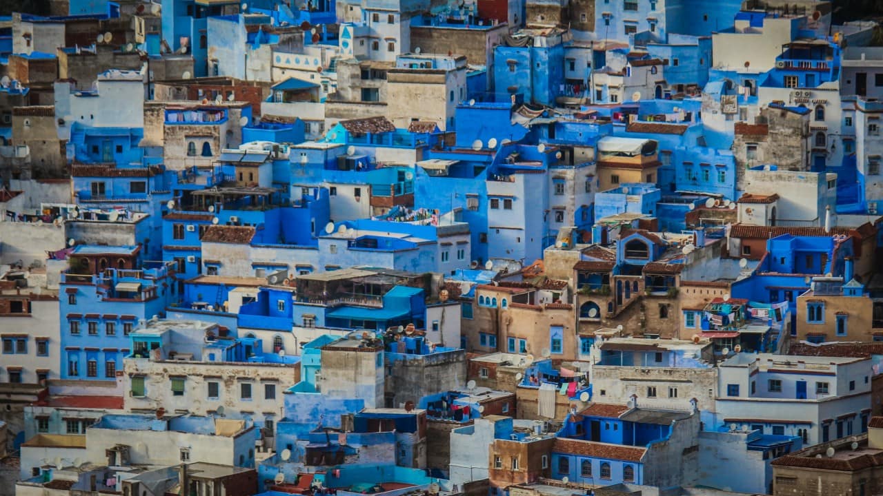 Die Innenstadt von Chefchaouen, Marokko