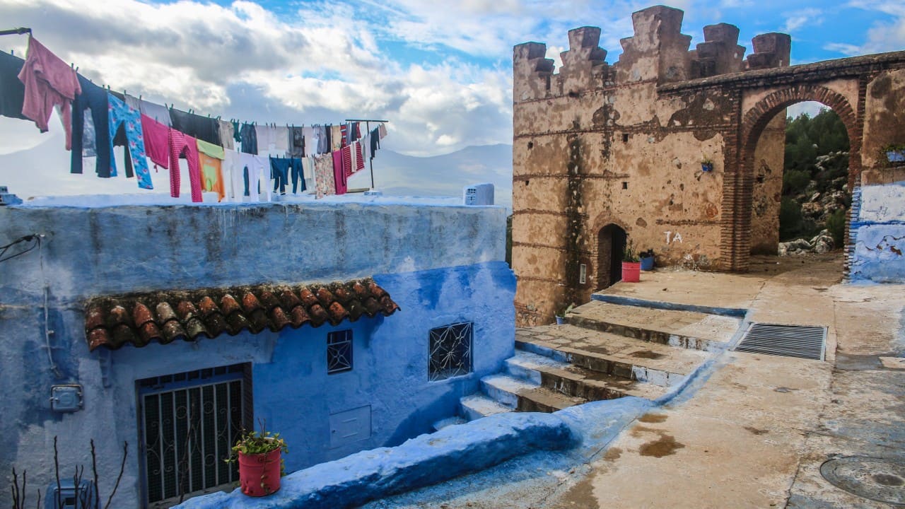 Die Innenstadt von Chefchaouen, Marokko