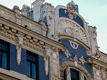 Jugendstil-Fassade in Riga